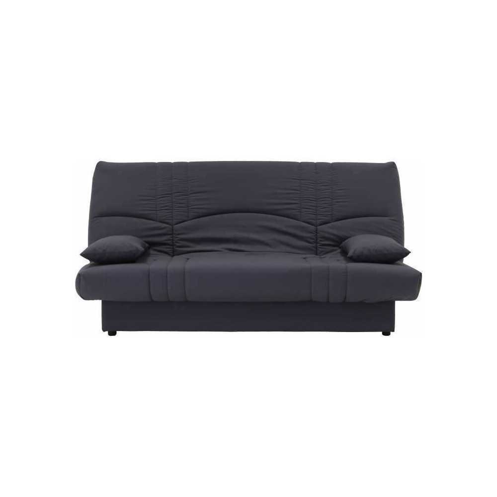 Banquette clic clac 3 places - Tissu gris anthracite - L 190 x P 92 cm