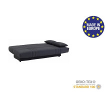 Banquette clic clac 3 places - Tissu gris anthracite - L 190 x P 92 cm