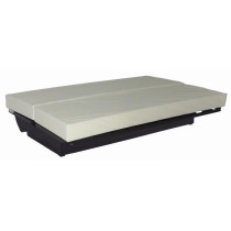Banquette clic clac 3 places - Tissu gris anthracite - L 190 x P 92 cm