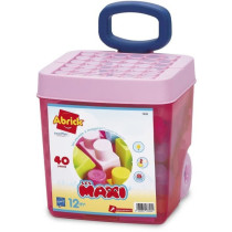 PINK brick trolley - 40 pieces for 12 months - Les Maxi - Abrick