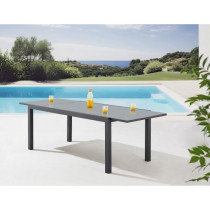 Ensemble repas de jardin 6 a 8 personnes : Table extensible 180-240 cm