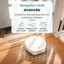 EZICLEAN All In One Z12 Ultra - Connected robot vacuum cleaner with em