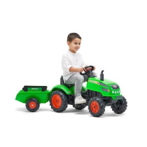 FALK - X Tractor Green Pedal Tractor w / Hood and Trailer Included