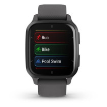 Garmin connected watch Venu sq 2 gray with black bracelet