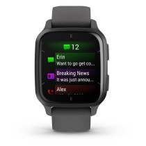 Garmin connected watch Venu sq 2 gray with black bracelet
