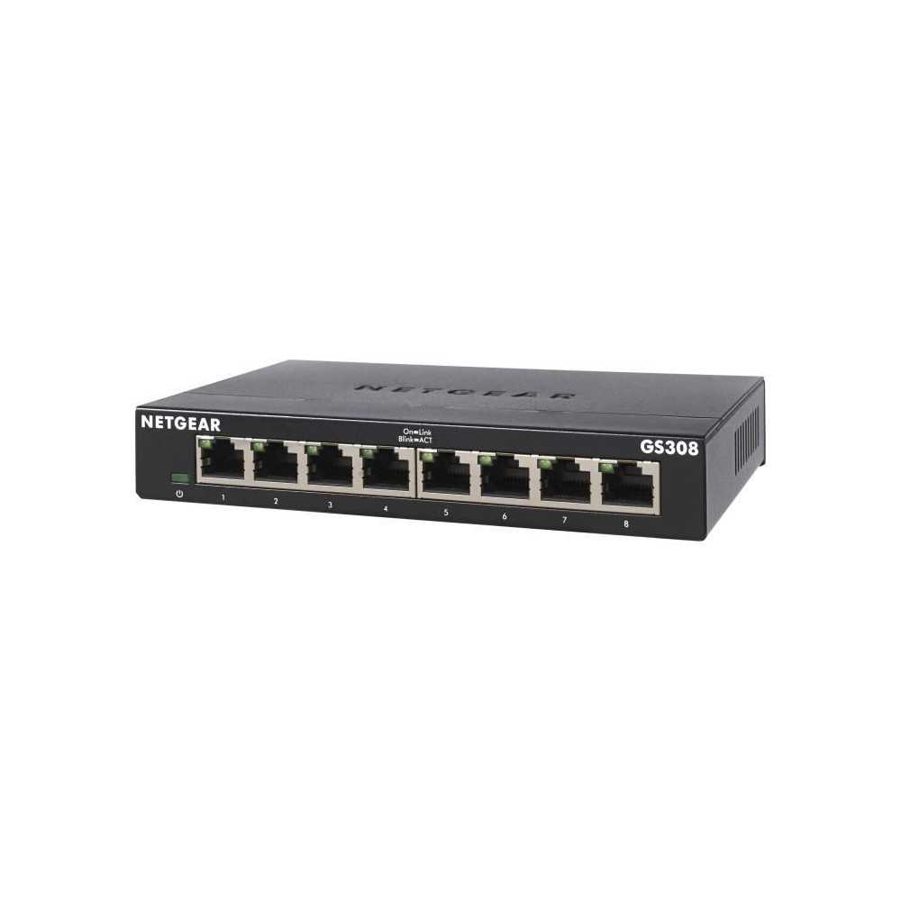 NETGEAR GS308-300PES 8-Port Gigabit Ethernet Ethernet Switch (10/100/1