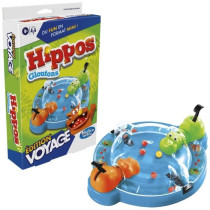 Gluttonous Hippos Voyage, Travel Board Game for 2 Players, Ages 4 and