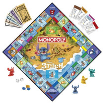 Monopoly Stitch, Board Game, 2 to 4 Players, 30 Minutes, Disney Lilo &