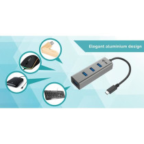 I-TEC USB Hub - USB Type C - External - 4 Total USB Port (s) - 4 USB 3