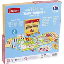 JEUJURA Traditional board games box - Wooden box