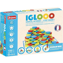 Iglooo 100 Pieces - JEUJURA - Skill and Logic Game with Pucks and Mats