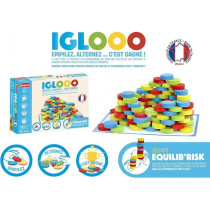 Iglooo 100 Pieces - JEUJURA - Skill and Logic Game with Pucks and Mats