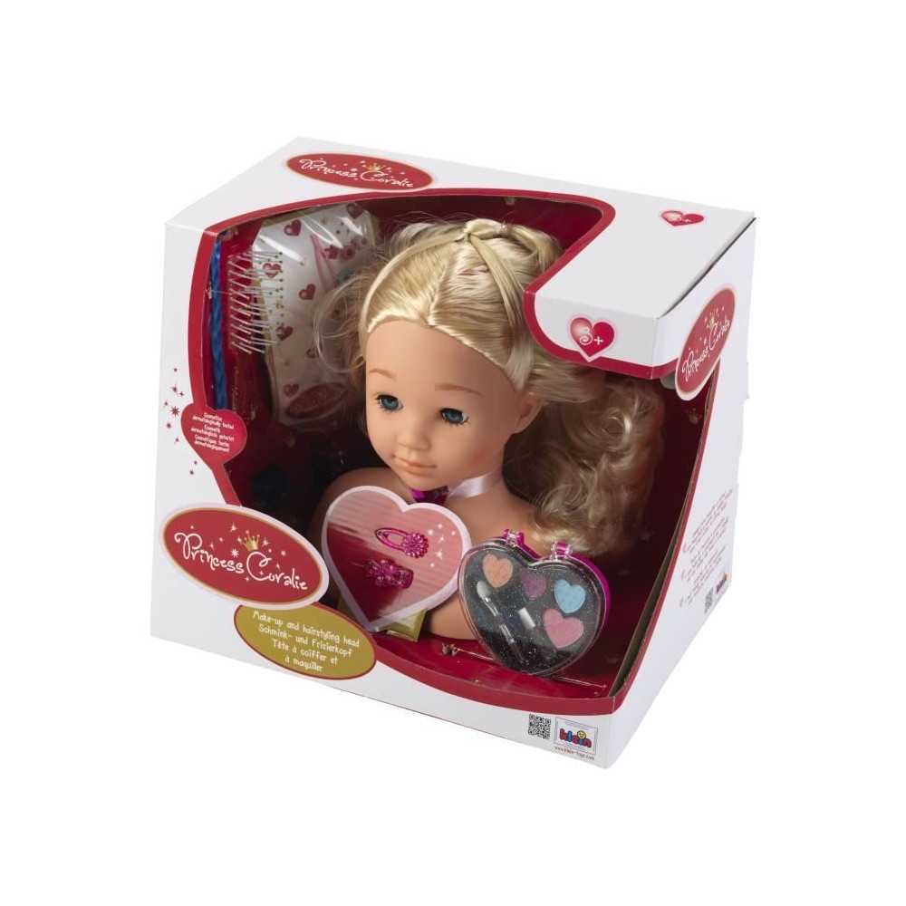 PRINCESS CORALIE Hairdressing and Makeup head with accessories - 25 cm
