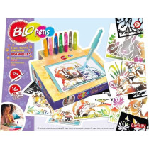 Coloring game - LANSAY - Blopens Animals - 16 stencils - Washable - Fr