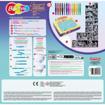 Coloring game - LANSAY - Blopens Animals - 16 stencils - Washable - Fr