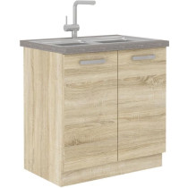 LASSEN Kitchen base unit under sink L 80 cm - Sonoma light oak decor