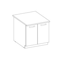 LASSEN Kitchen base unit under sink L 80 cm - Sonoma light oak decor