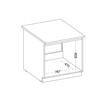 LASSEN Kitchen base unit under sink L 80 cm - Sonoma light oak decor