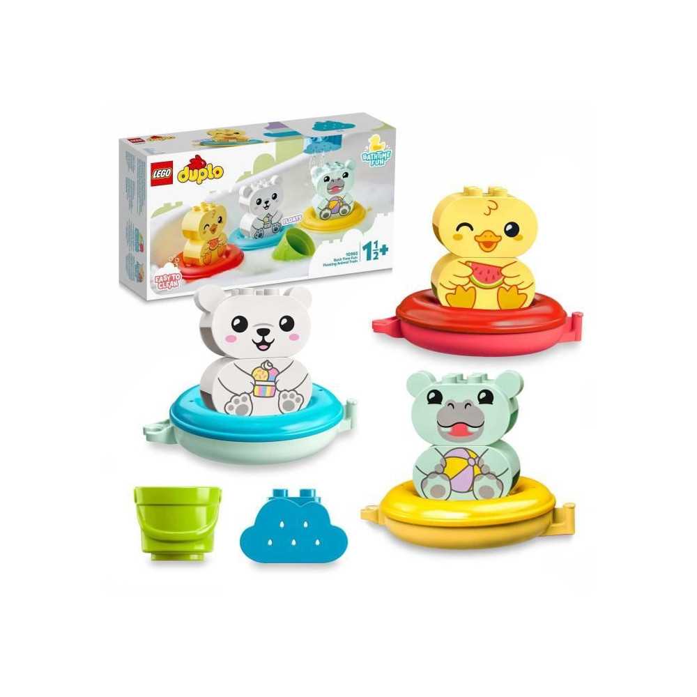 LEGO 10965 DUPLO Bath Toy: Floating Animal Train, Bathtub Set for Babi