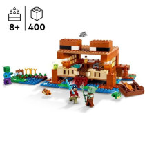 LEGO 21256 Minecraft The Frog House, Toy with Animal Minifigures, Char