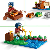 LEGO 21256 Minecraft The Frog House, Toy with Animal Minifigures, Char