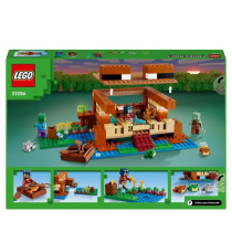 LEGO 21256 Minecraft The Frog House, Toy with Animal Minifigures, Char