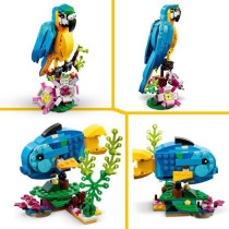 Lego Creator 3-in-1 31136 Exotic parrot, jungle animal figurines, with