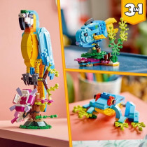 Lego Creator 3-in-1 31136 Exotic parrot, jungle animal figurines, with