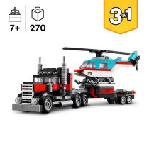 LEGO 31146 Creator 3in1 Trailer Truck with Helicopter, Helicopter Toy