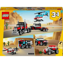 LEGO 31146 Creator 3in1 Trailer Truck with Helicopter, Helicopter Toy