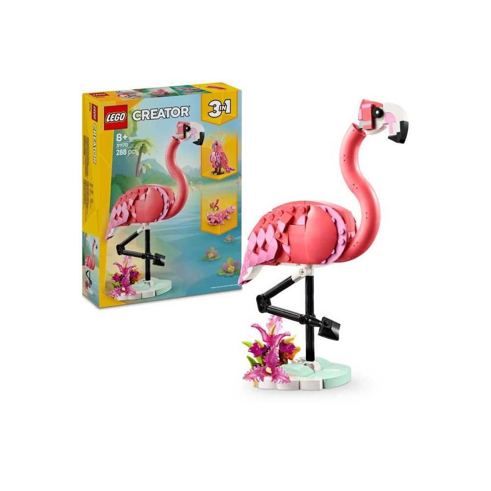 LEGO Creator 31170 3-en-1 Animaux sauvages : le flamant rose - Jouet p