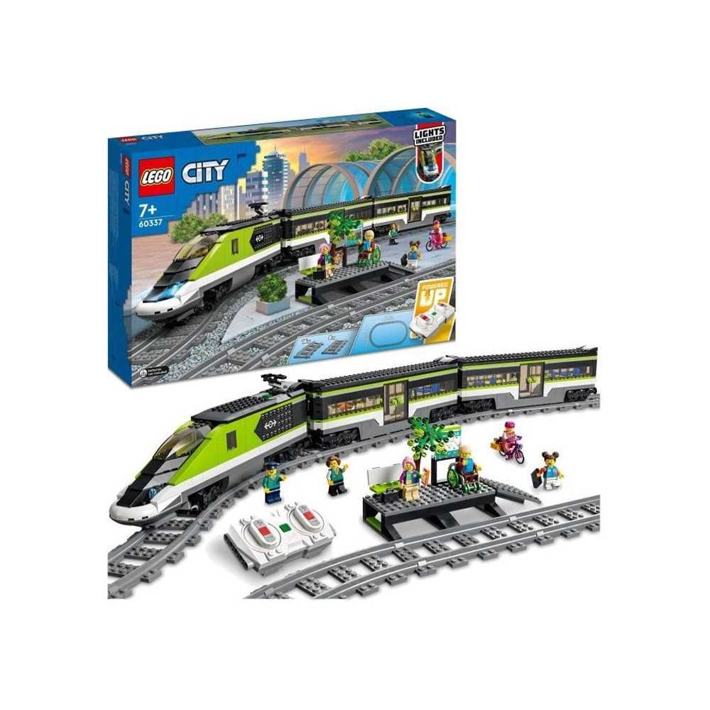 LEGO 60337 City Express Passenger Train, Remote Control Locomotive Toy