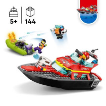 Lego City 60373 The firefighters' rescue boat, floating toy, jetpack a