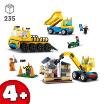 Lego City 60391 Site trucks and the crane has demolition ball, constru