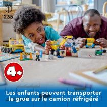 Lego City 60391 Site trucks and the crane has demolition ball, constru