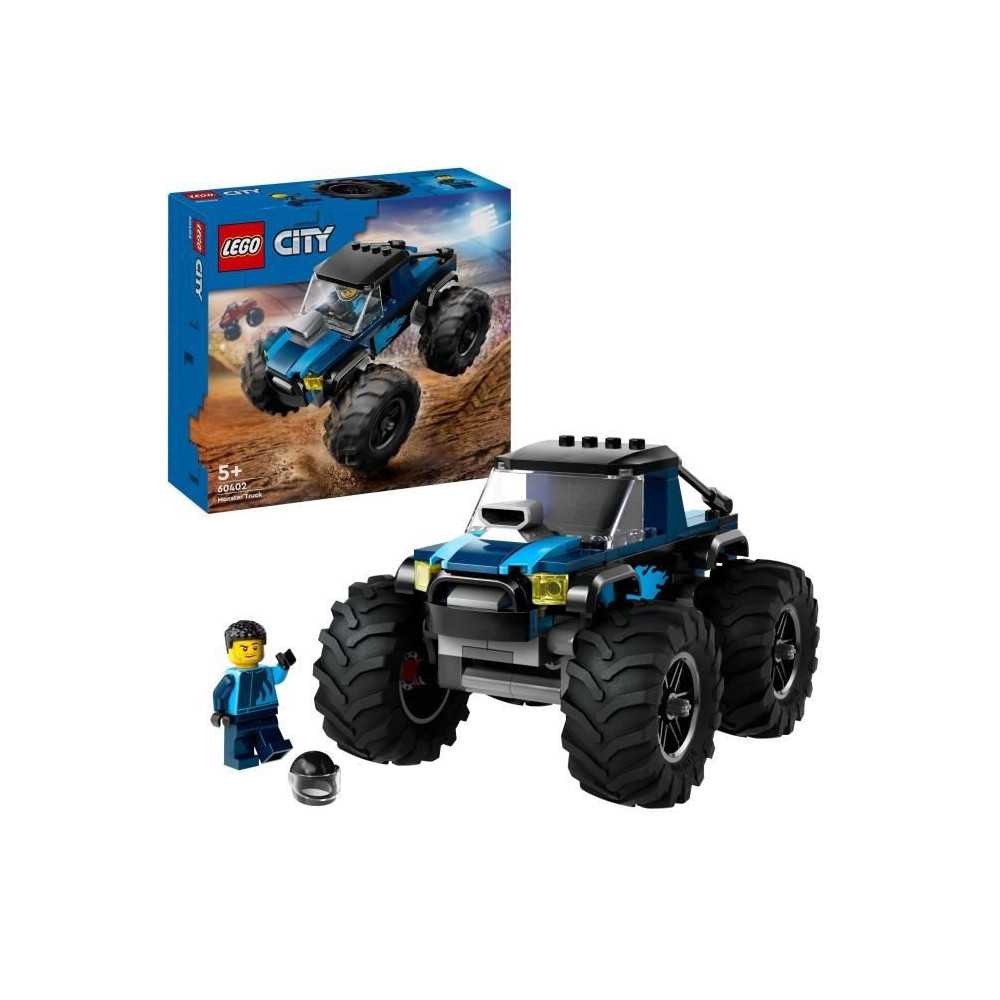 LEGO 60402 City The Blue Monster Truck, Off-Road Truck Toy and Driver