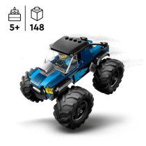 LEGO 60402 City The Blue Monster Truck, Off-Road Truck Toy and Driver