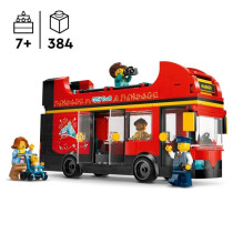 LEGO City 60407 Red Double-Decker Bus, Toy Bus, Vehicle for Kids Ages