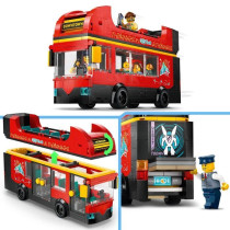 LEGO City 60407 Red Double-Decker Bus, Toy Bus, Vehicle for Kids Ages