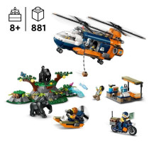 LEGO City 60437 Jungle Explorer Helicopter Base Camp, Ages 8+