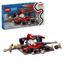 LEGO City 60443 F1 Pit Stop with Ferrari Car - Toy for Boys Ages 6 and