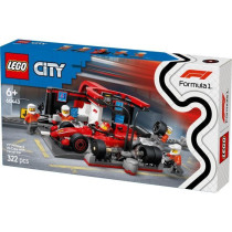 LEGO City 60443 F1 Pit Stop with Ferrari Car - Toy for Boys Ages 6 and