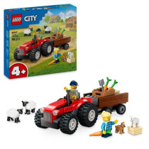 LEGO City 60461 Red Farm Tractor with Trailer and Sheep - Game for Chi