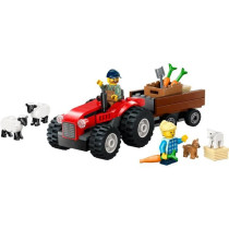 LEGO City 60461 Red Farm Tractor with Trailer and Sheep - Game for Chi
