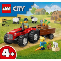 LEGO City 60461 Red Farm Tractor with Trailer and Sheep - Game for Chi