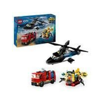 LEGO City 60462 Modular Helicopter, Fire Truck and Submarine - Toy for