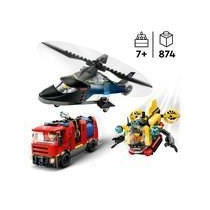 LEGO City 60462 Modular Helicopter, Fire Truck and Submarine - Toy for