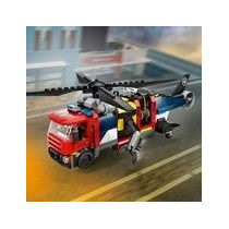LEGO City 60462 Modular Helicopter, Fire Truck and Submarine - Toy for