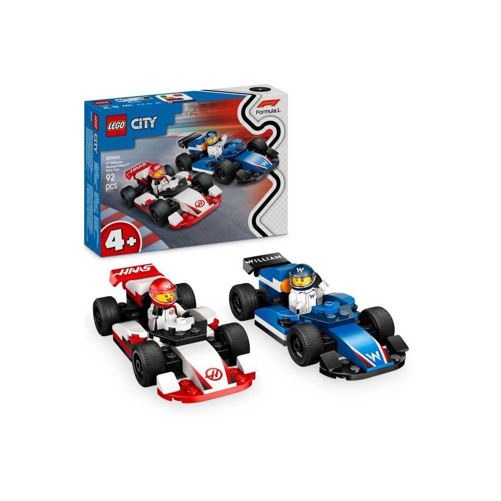 LEGO City 60464 Williams Racing and Haas F1 Racing Cars - Toy for 4 ye