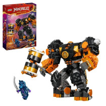 LEGO 71806 NINJAGO Cole's Elemental Robot from Earth, Toy with 2 Chara